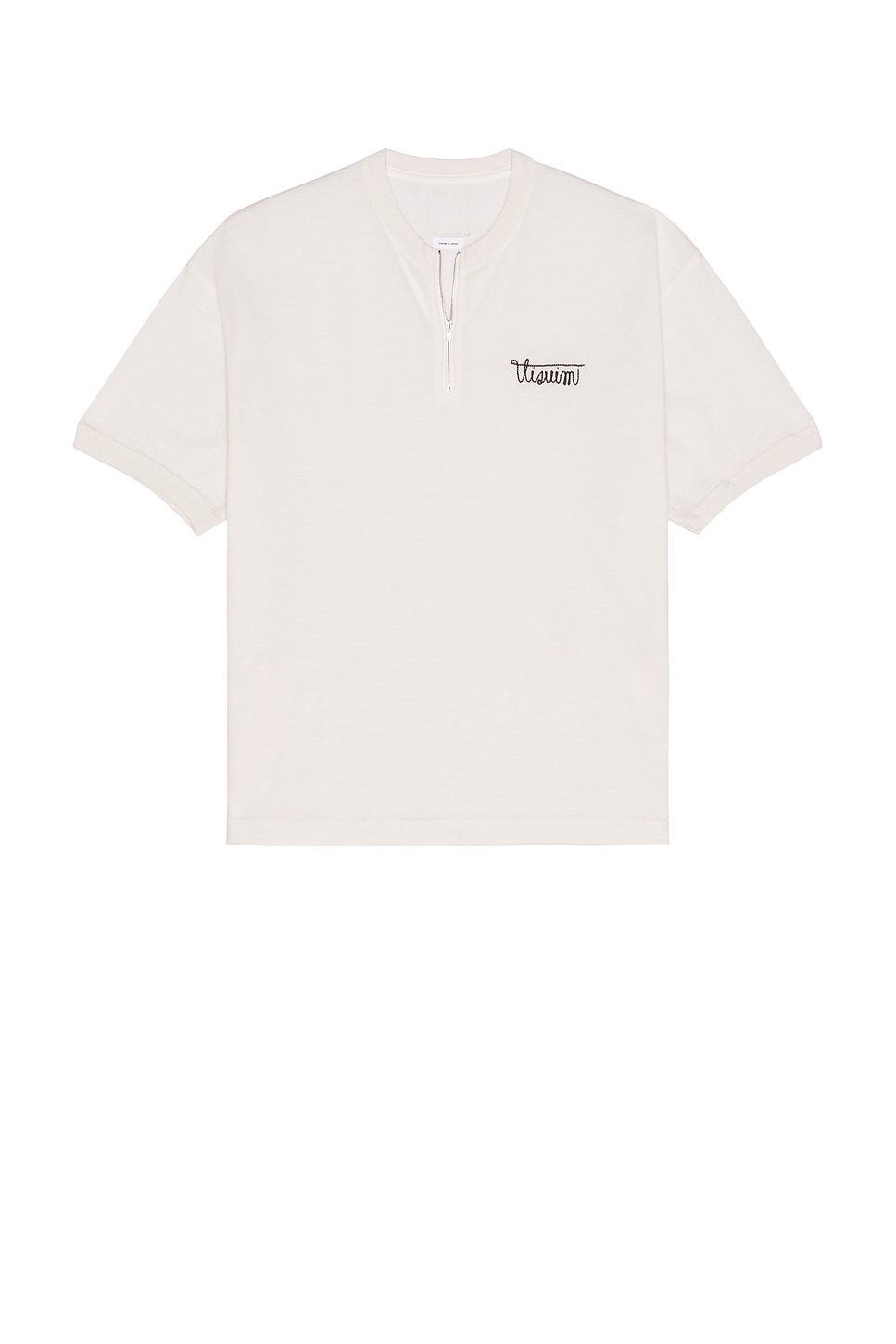 Merckx Quarter Zip Tee in White