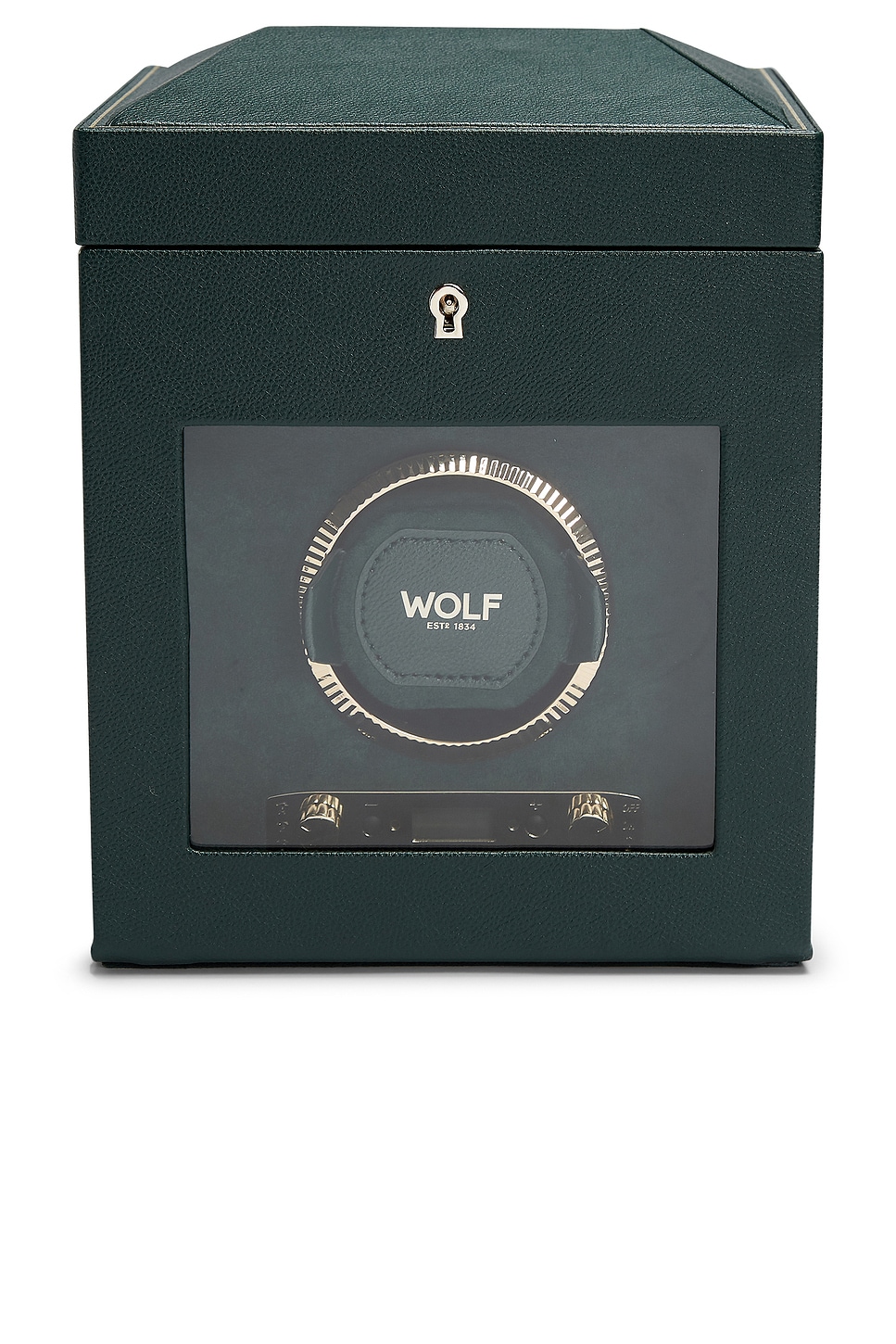 British Racing Single Watch Winder With Storage in Green