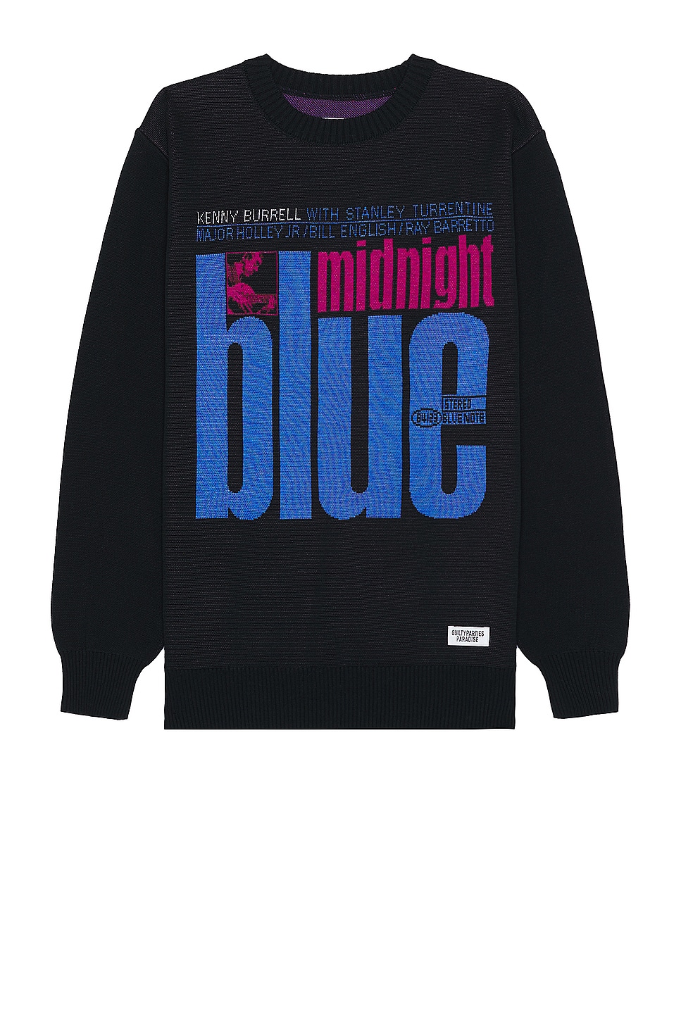 Blue Note Jacquard Sweater in Black