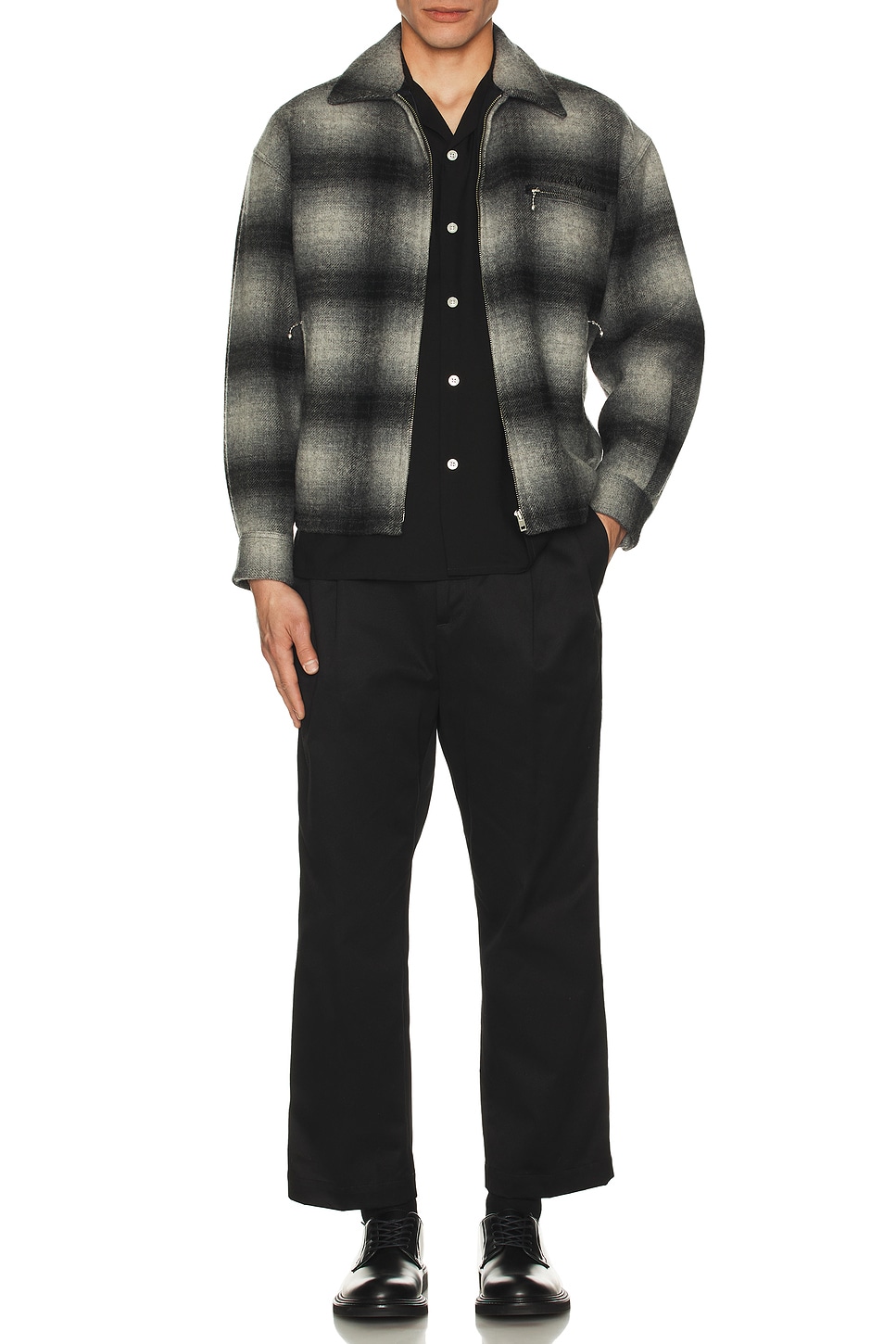 Image 1 of WACKO MARIA Ombre Check 50'S Jacket Type-2 in Gray