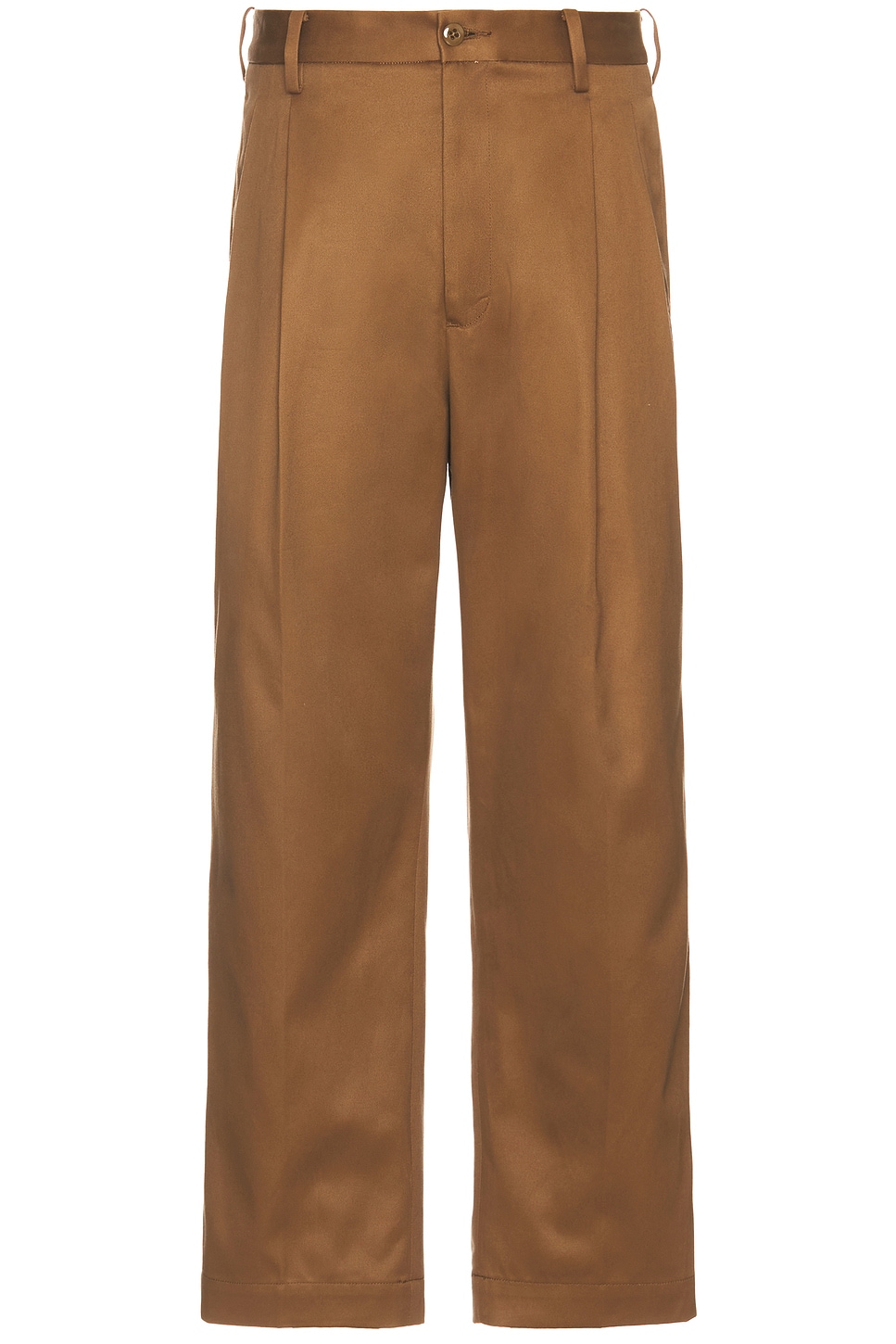 Image 1 of WACKO MARIA Double Pleated Chino Trousers in Brown