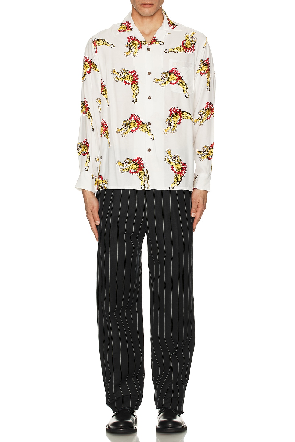 Image 1 of WACKO MARIA Tim Lehi Hawaiian Shirt in White