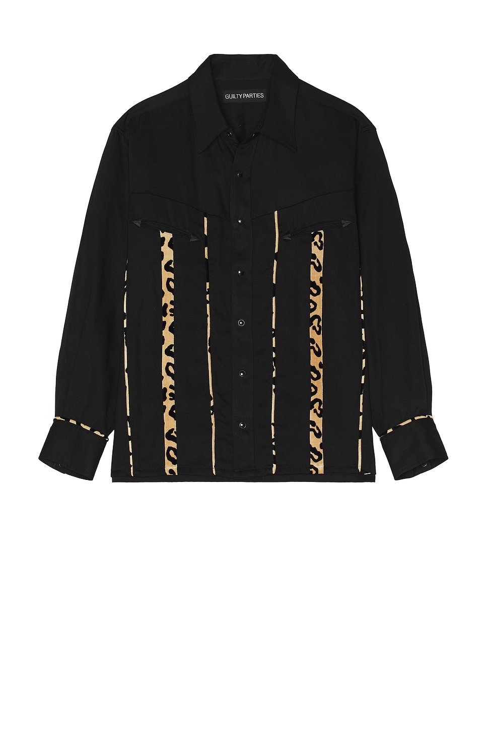 Western Shirt Long Sleeve Type-3 in Black