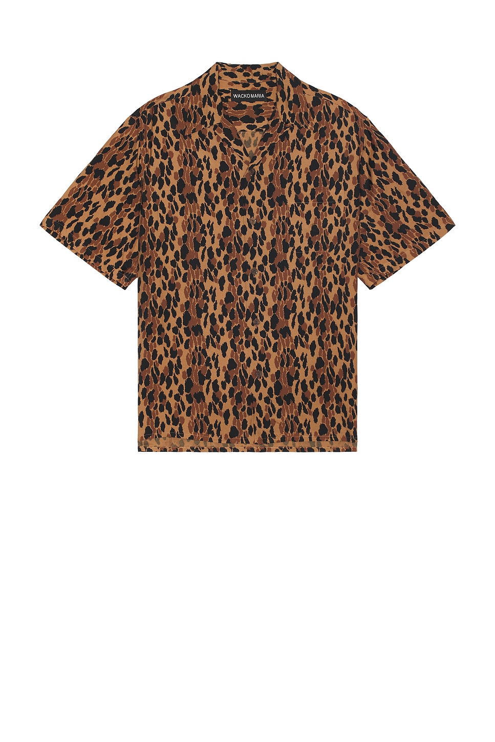 Leopard Hawaiian Short Sleeve Shirt in Brown