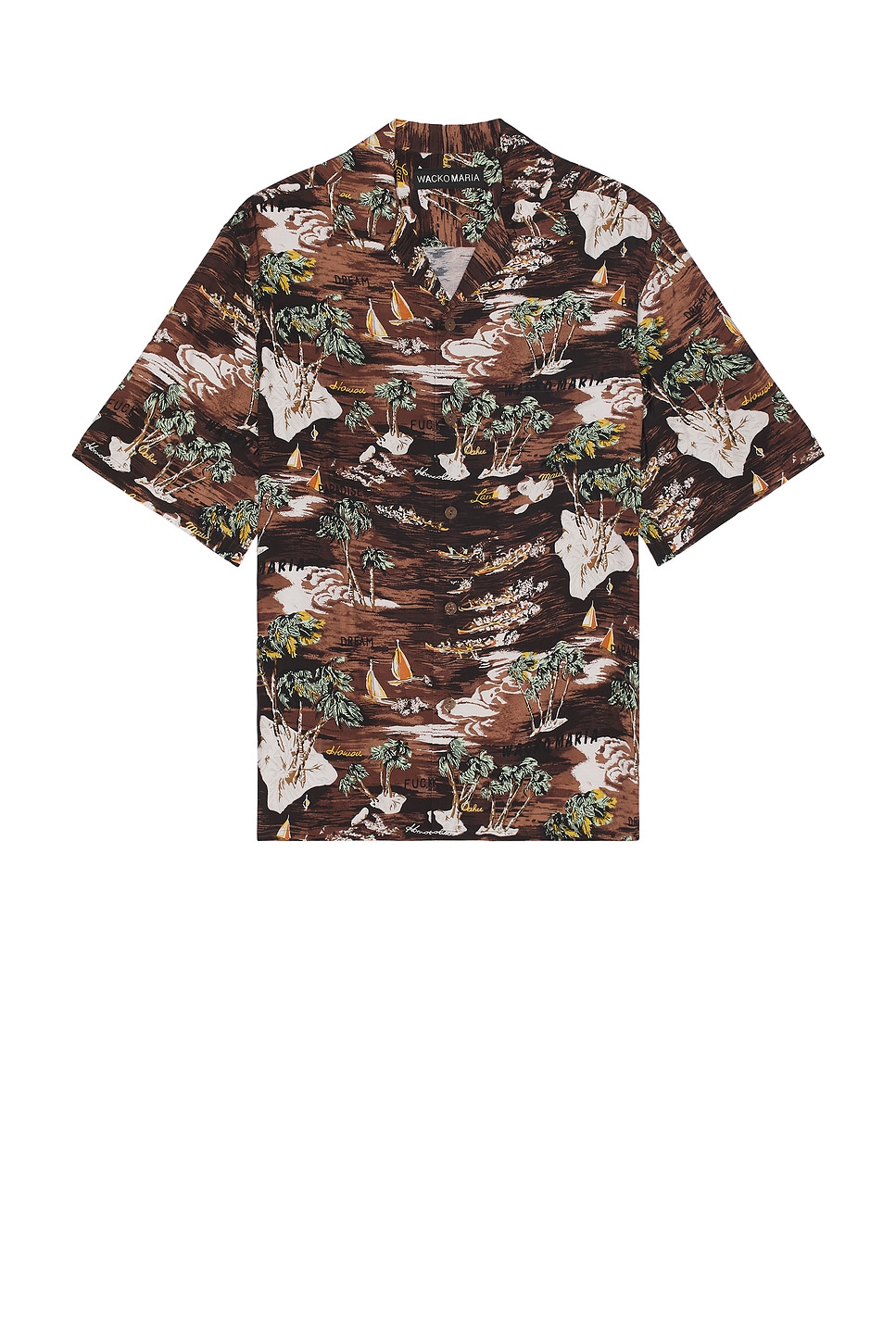 Hawaiian Short Sleeve Shirt in Brown