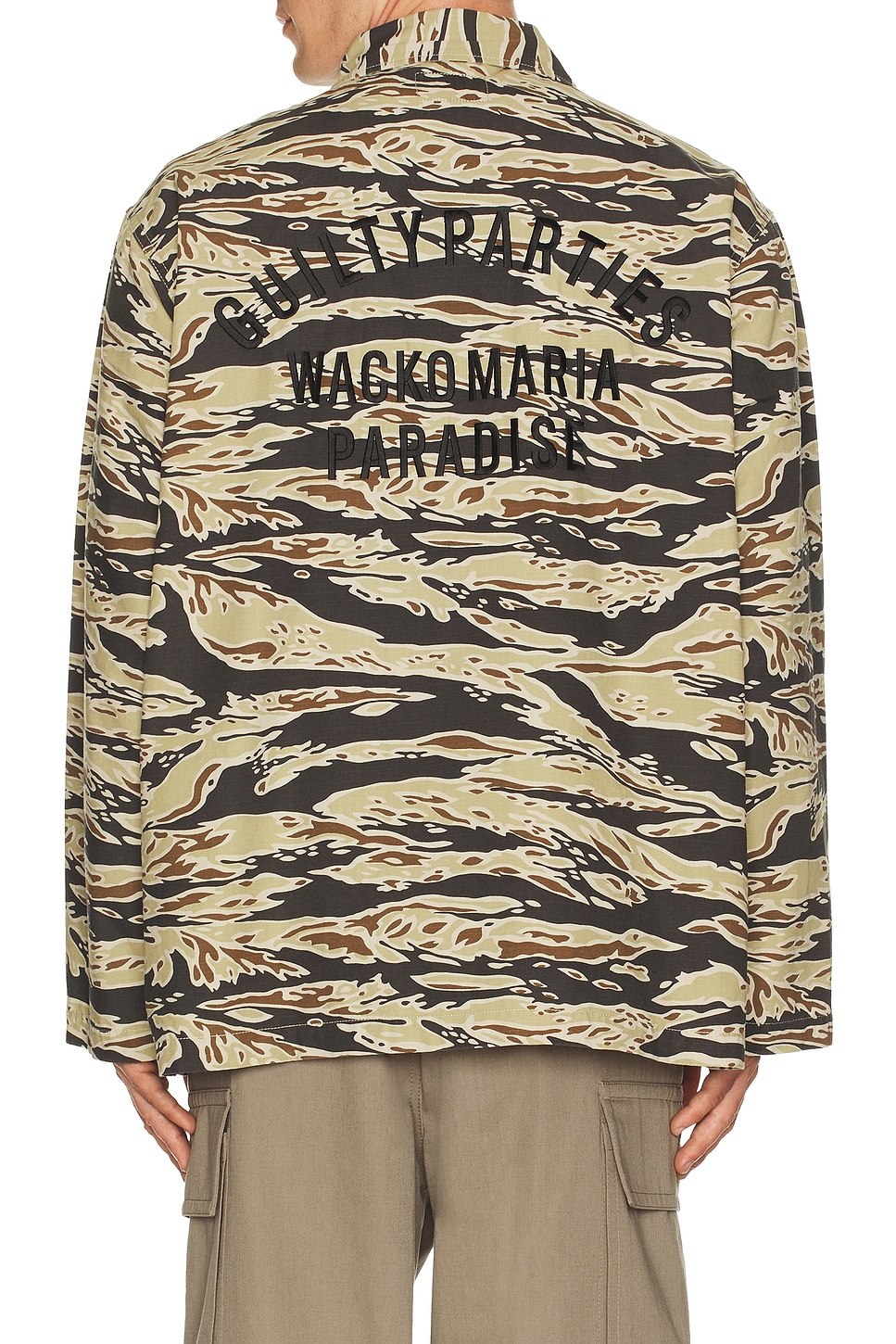 Wacko Maria Tigercamo Army Shirt In Nude
