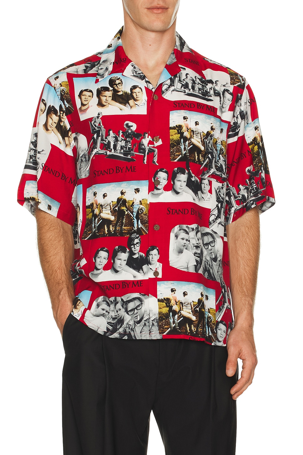 Image 1 of WACKO MARIA Stand By Me Hawaiian Shirt in Red