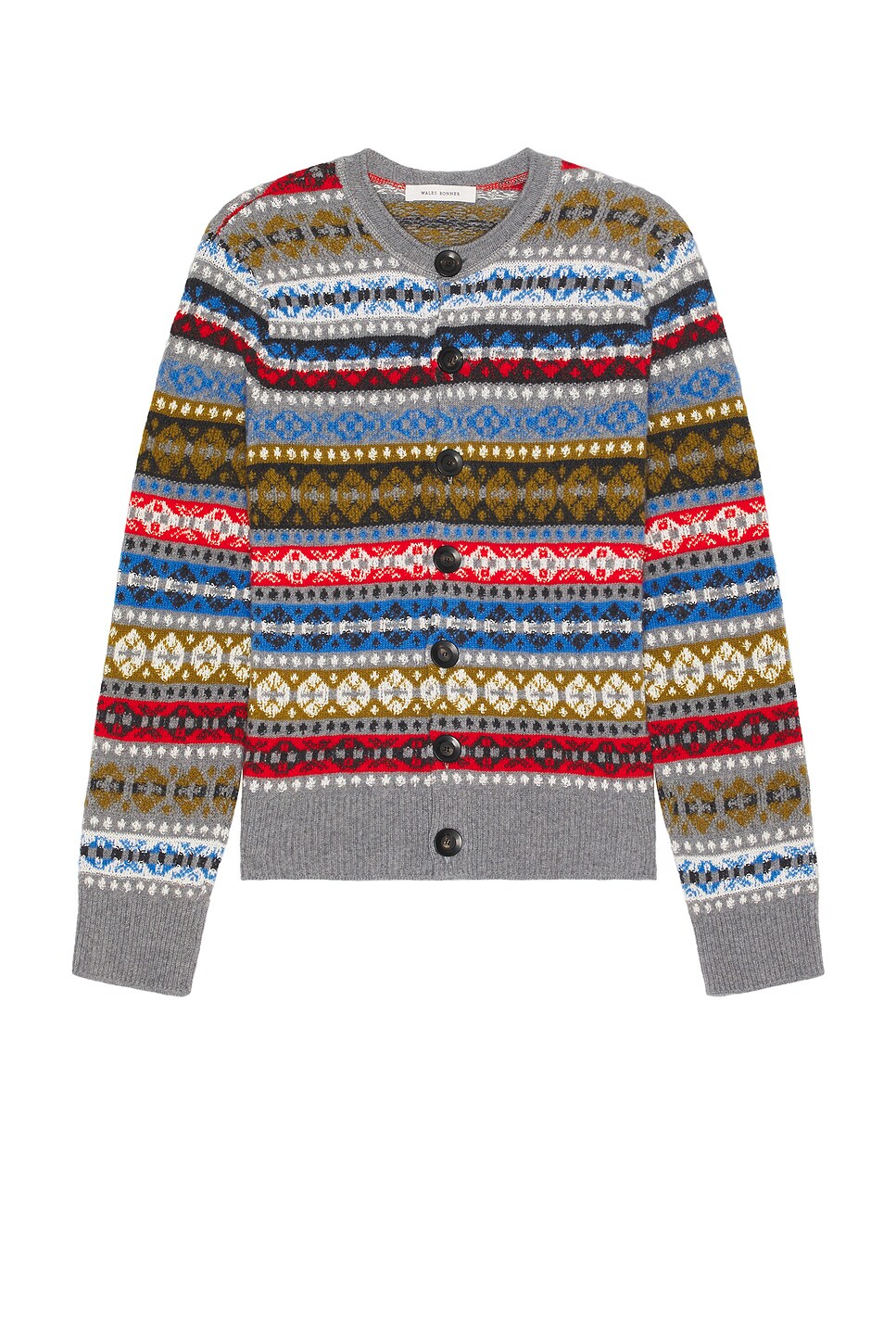 Shop Wales Bonner Astral Cardigan In Multi