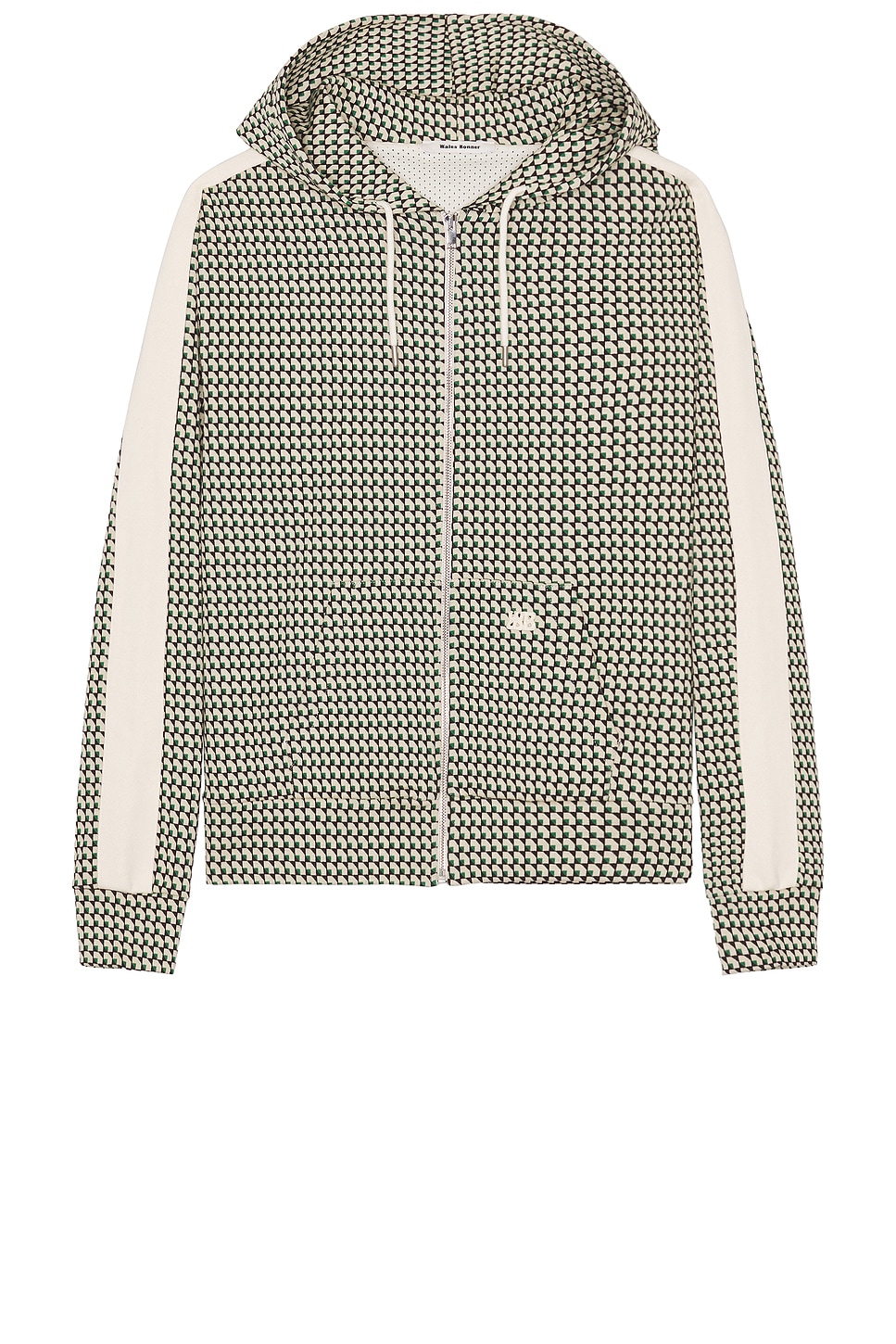 Wales Bonner Power Hooded Cotton-blend Sweatshirt In Green