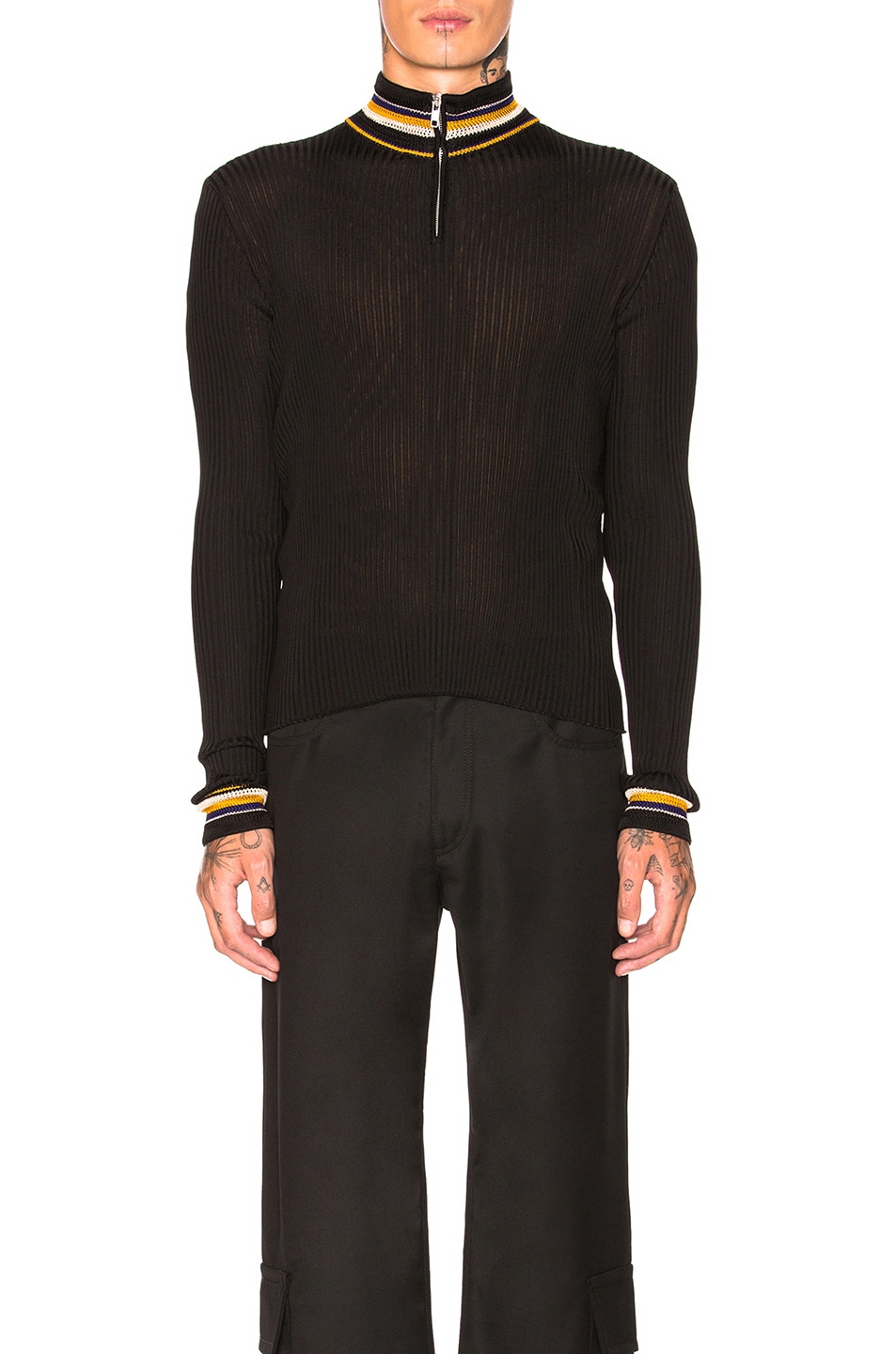 Image 1 of Wales Bonner Palms Sweater in Black