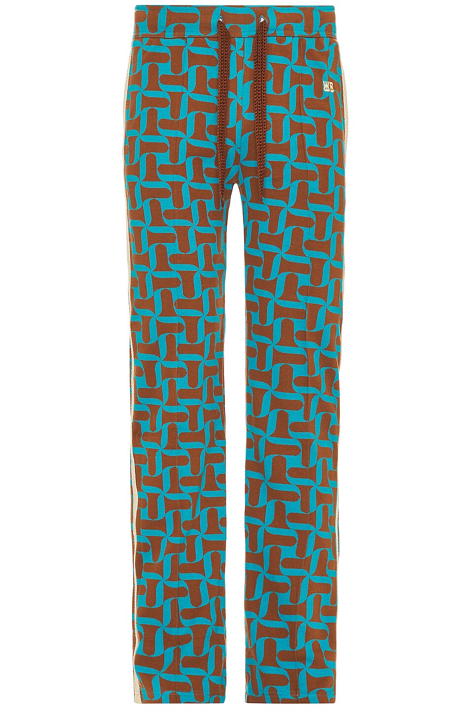 Image 1 of Wales Bonner Symphony Track Pant in Algiers Blue & Brown
