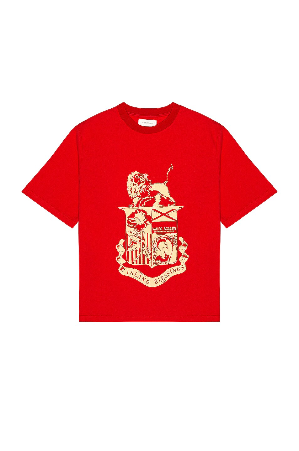 Image 1 of Wales Bonner Johnson Crest Tee in Red