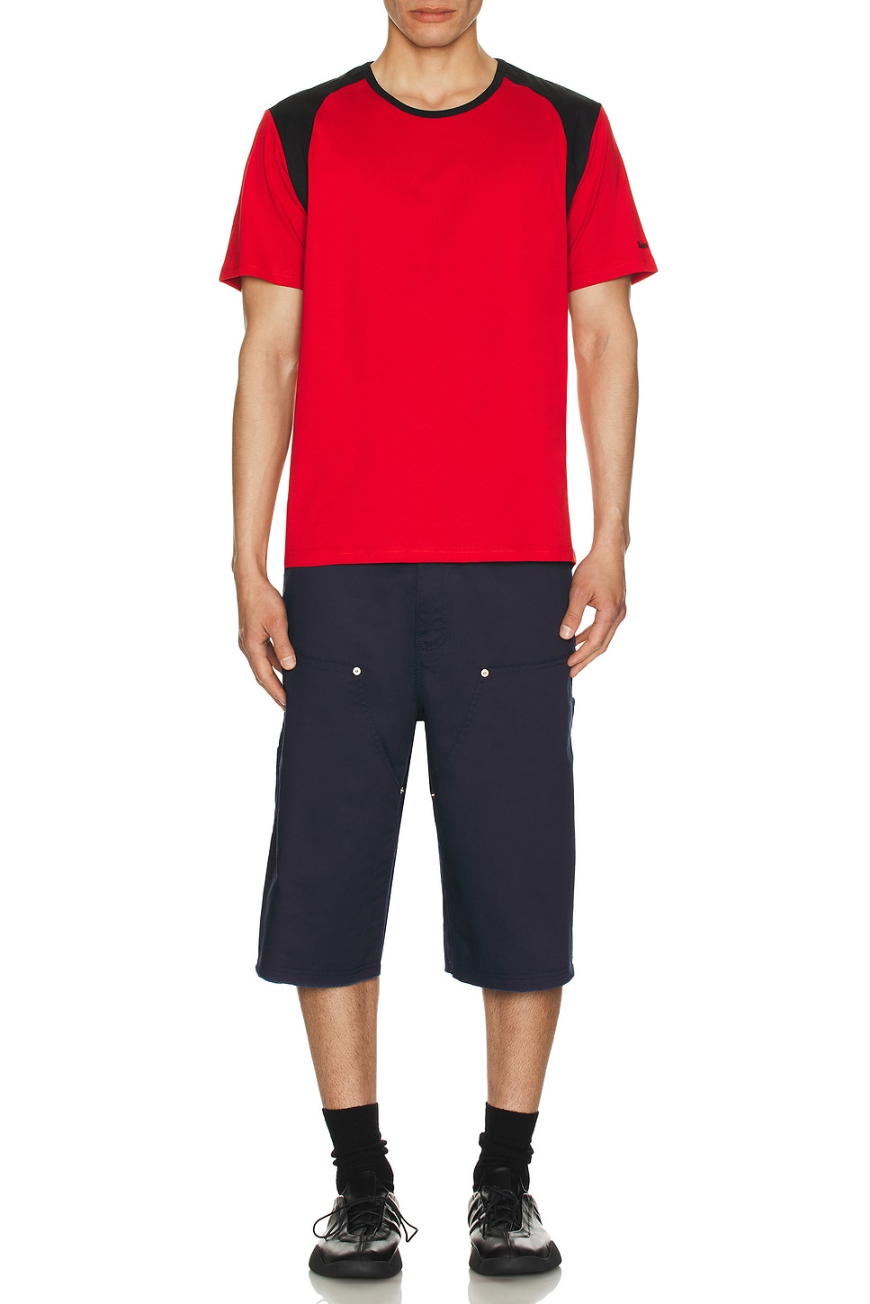 Image 1 of Wales Bonner Dub T Shirt in Black & Red