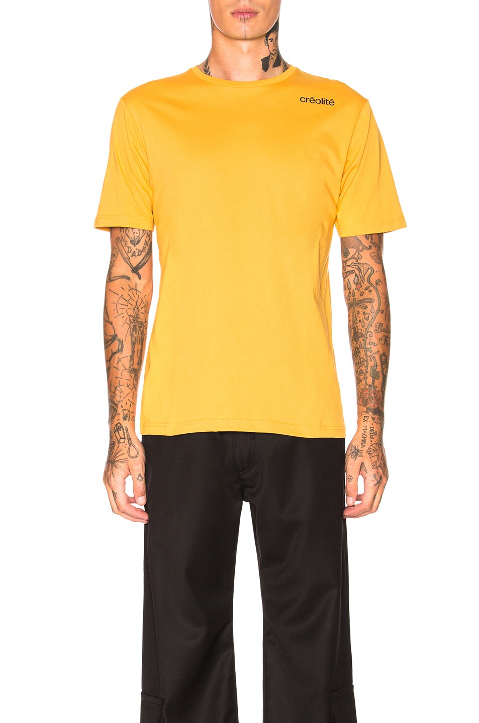 Image 1 of Wales Bonner Creolite Text Tee in Mustard