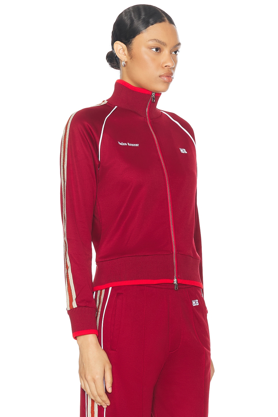 Shop Wales Bonner Shine Track Jacket In Burgundy