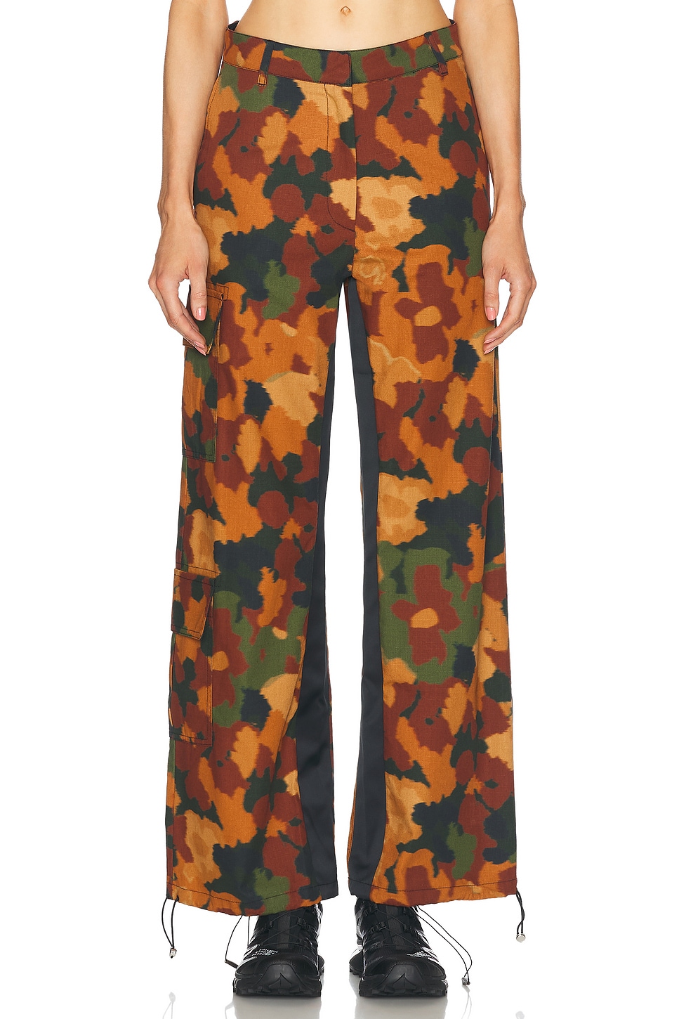 Shop Wales Bonner Reverb Trouser In Camo Multi