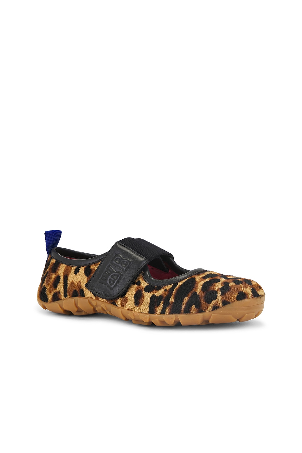 Wales Bonner Leopard Mary Jane Ballerina Sneakers In Puma Tan & Black