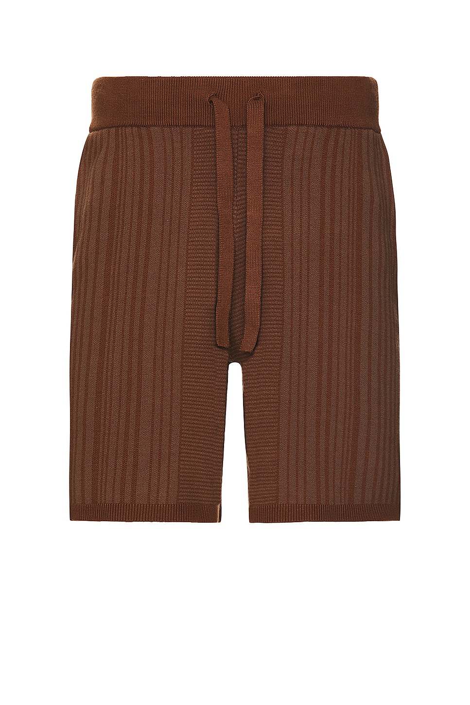 Image 1 of WAO Fully Knitted Pattern Short in Brown & Taupe