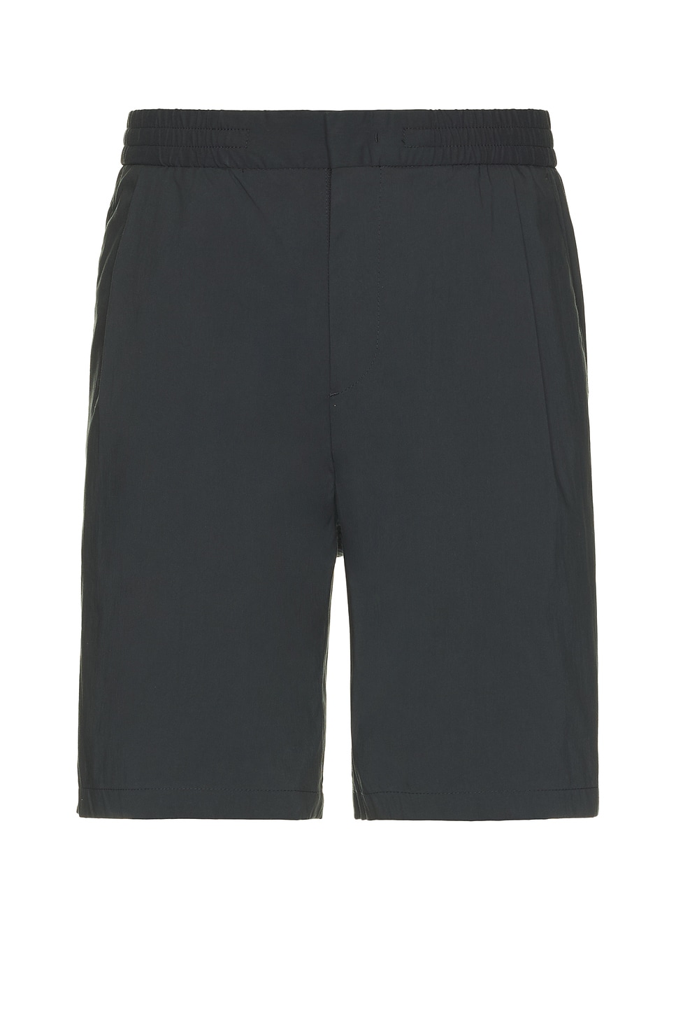 Image 1 of WAO Relaxed Nylon Pleated Short in Dark Navy