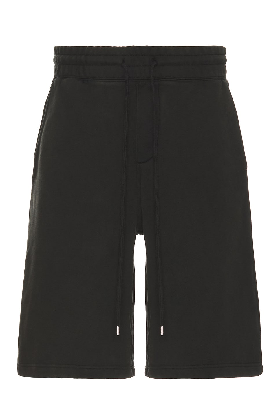 Image 1 of WAO Wide Leg Fleece Short in Washed Black