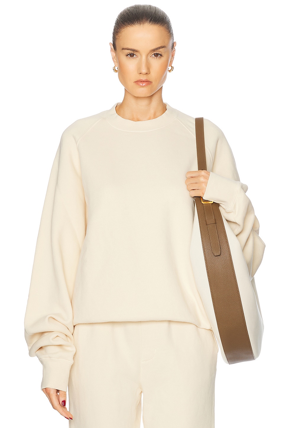 Image 1 of WAO The Crew Sweatshirt in Natural