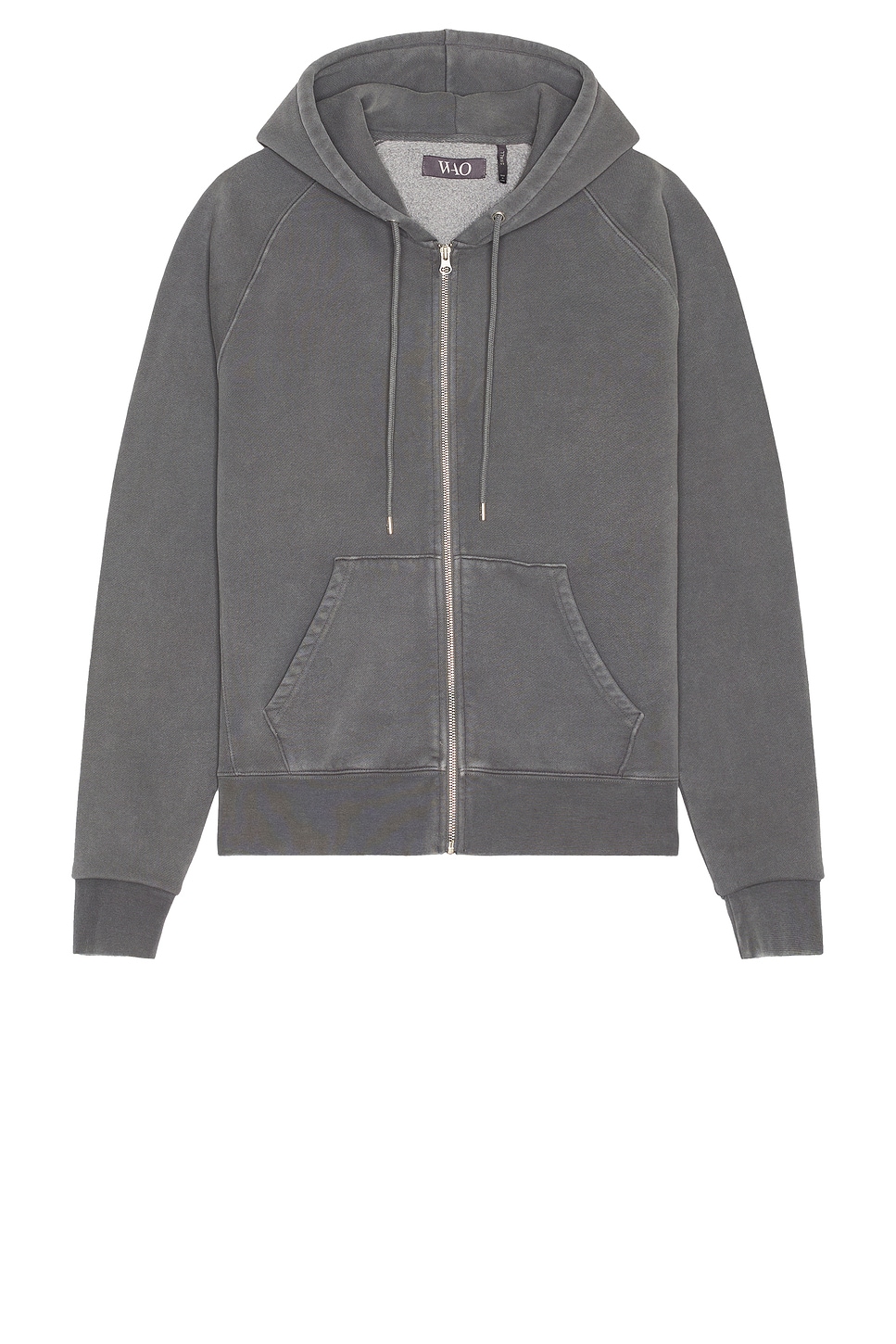 Image 1 of WAO The Zip Hoodie in Washed Charcoal