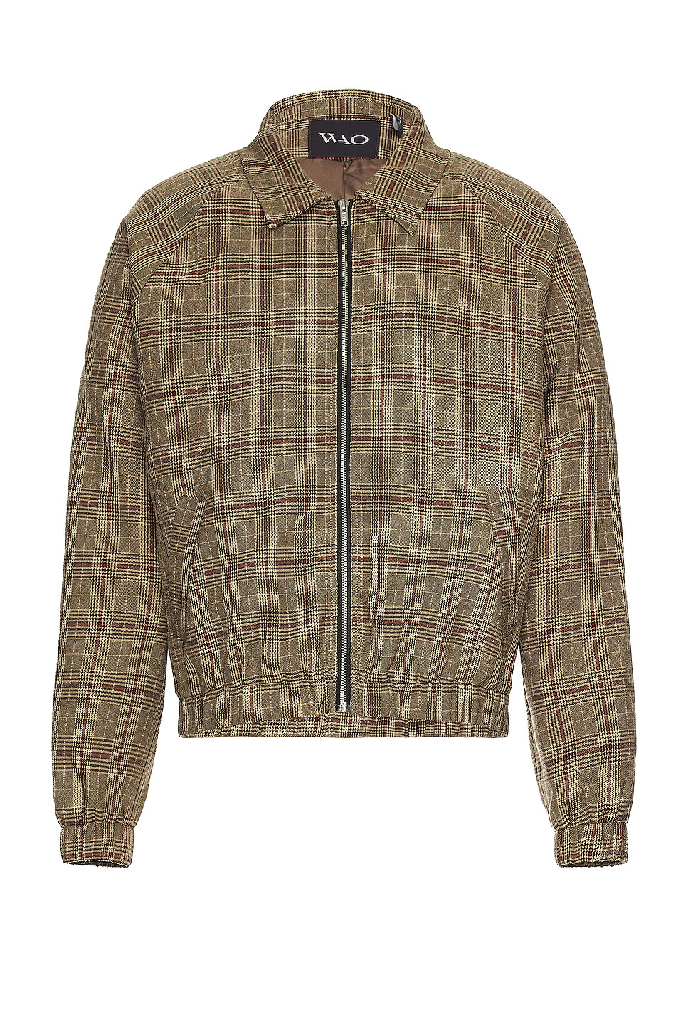 Image 1 of WAO Plaid Bomber Jacket in brown & black