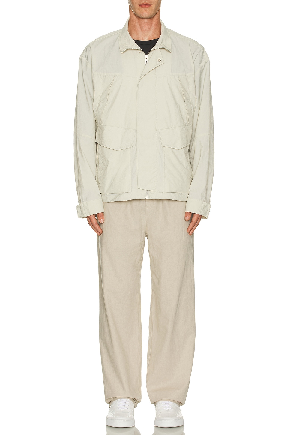 Image 5 of WAO Lightweight Utility Jacket in Ivory