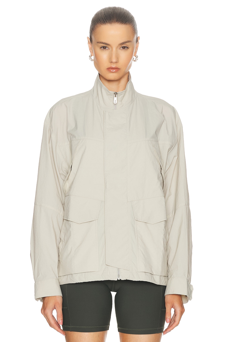 Shop Wao Lightweight Utility Jacket In Ivory