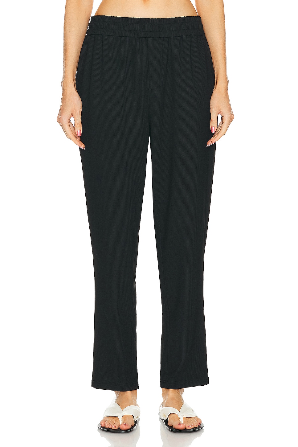 Image 1 of WAO Ribbed Knit Pant in black