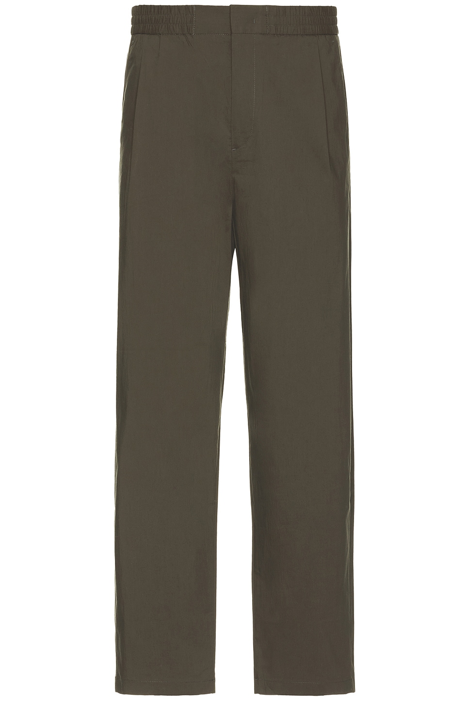 Image 1 of WAO Relaxed Nylon Pleated Pant in Khaki