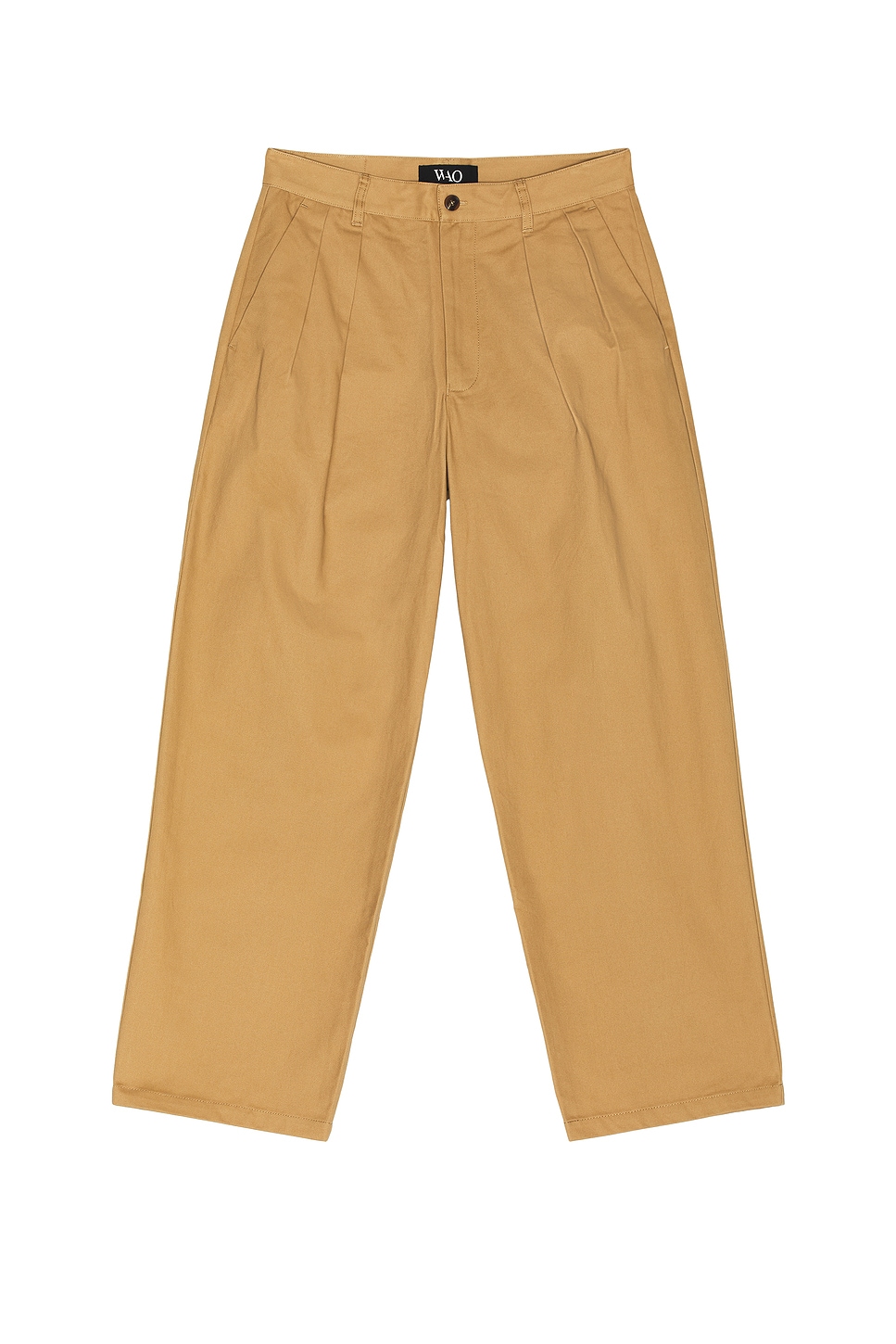 Image 1 of WAO Wide Leg Pleated Trouser in Brown