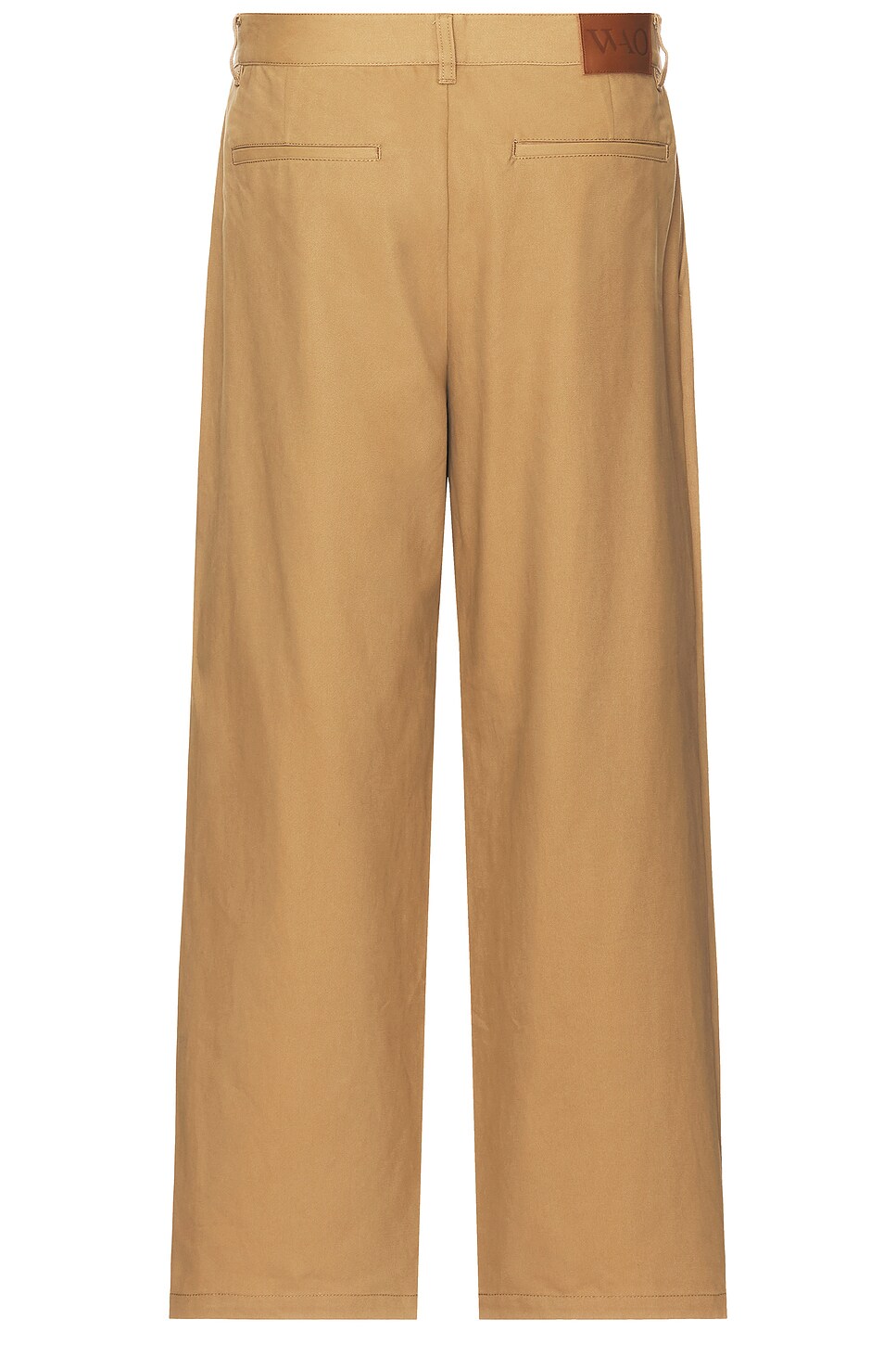 Wao Wide Leg Pleated Trouser In Brown