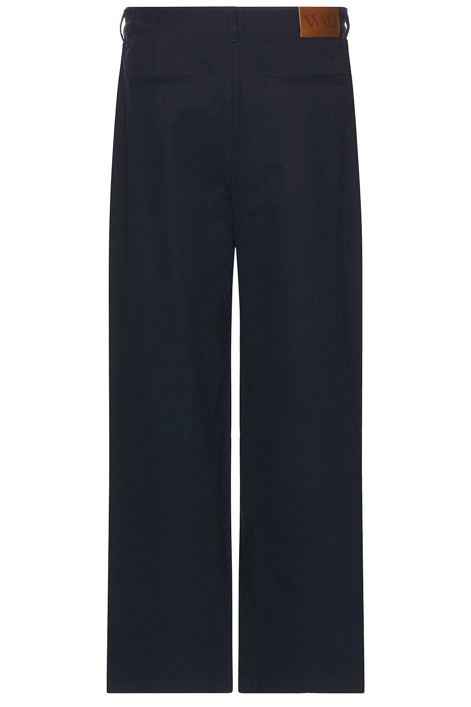 Wao Wide Leg Pleated Trouser In Navy
