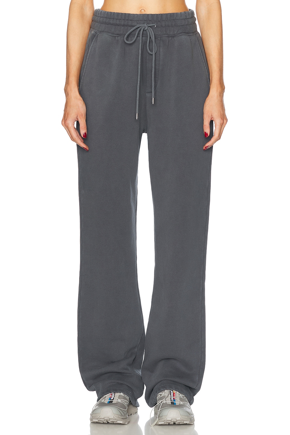 Image 1 of WAO The Fleece Trouser in Washed Charcoal