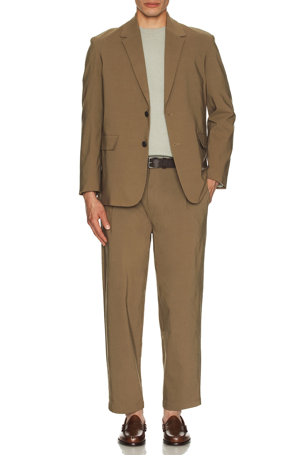 Image 1 of WAO Casual Everyday Relaxed Pant in Dark Beige