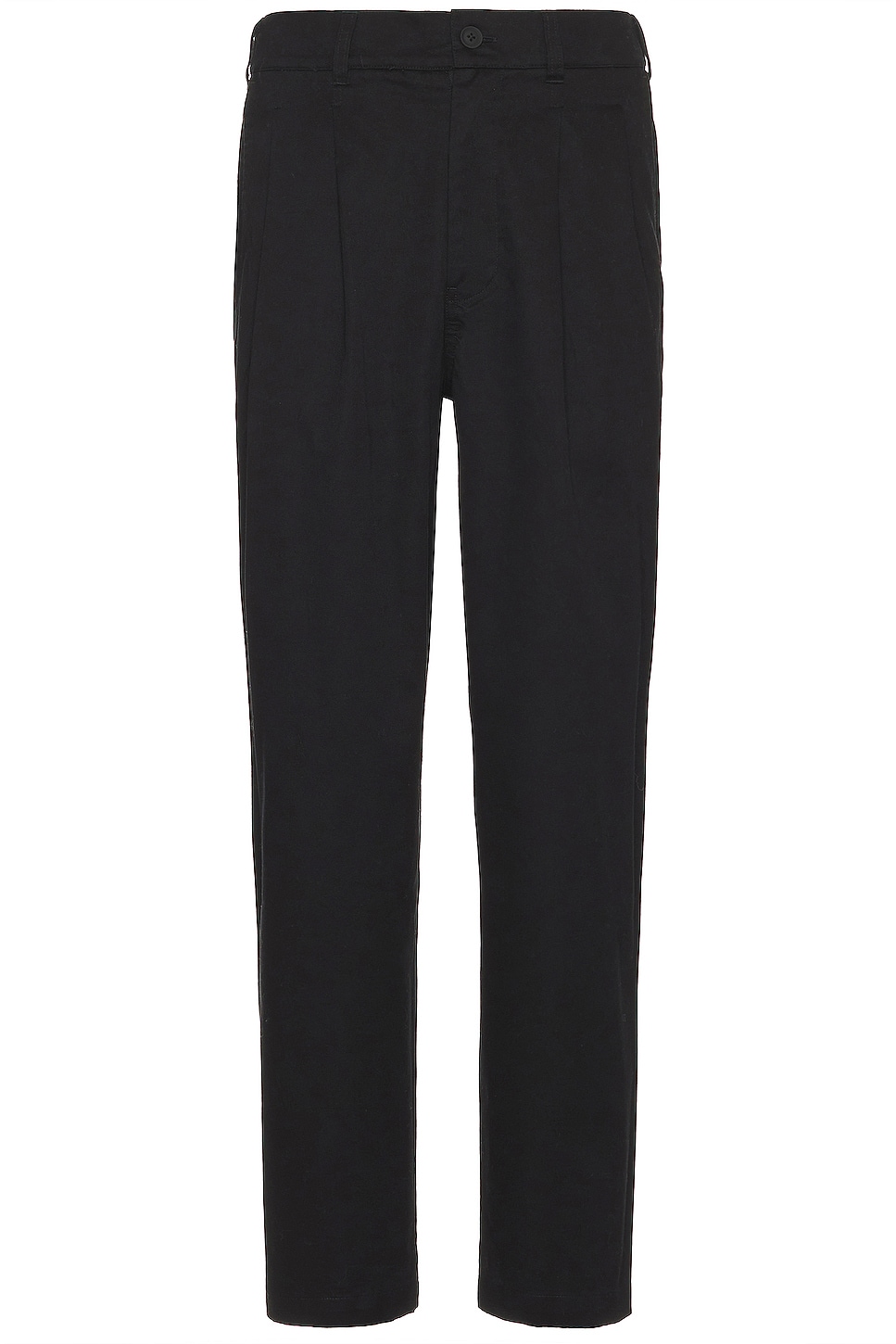 Double Pleated Chino Pant in Black