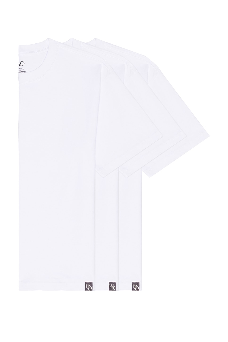 Image 1 of WAO The Relaxed Tee 3 Pack in white