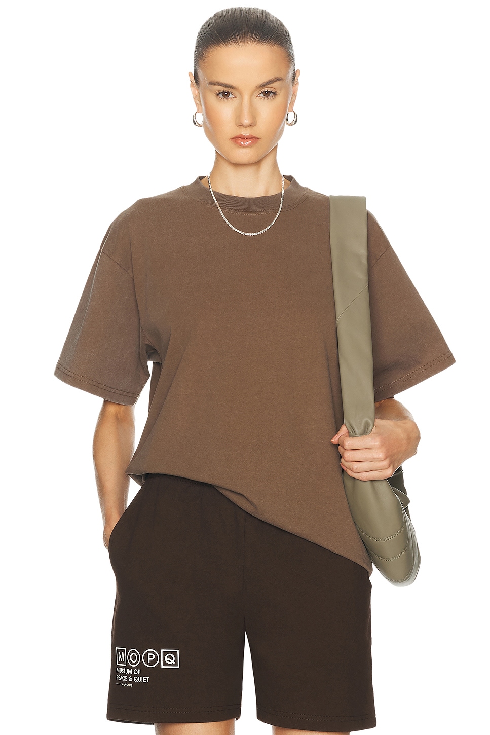 Image 1 of WAO The Oversized Tee in Washed Brown