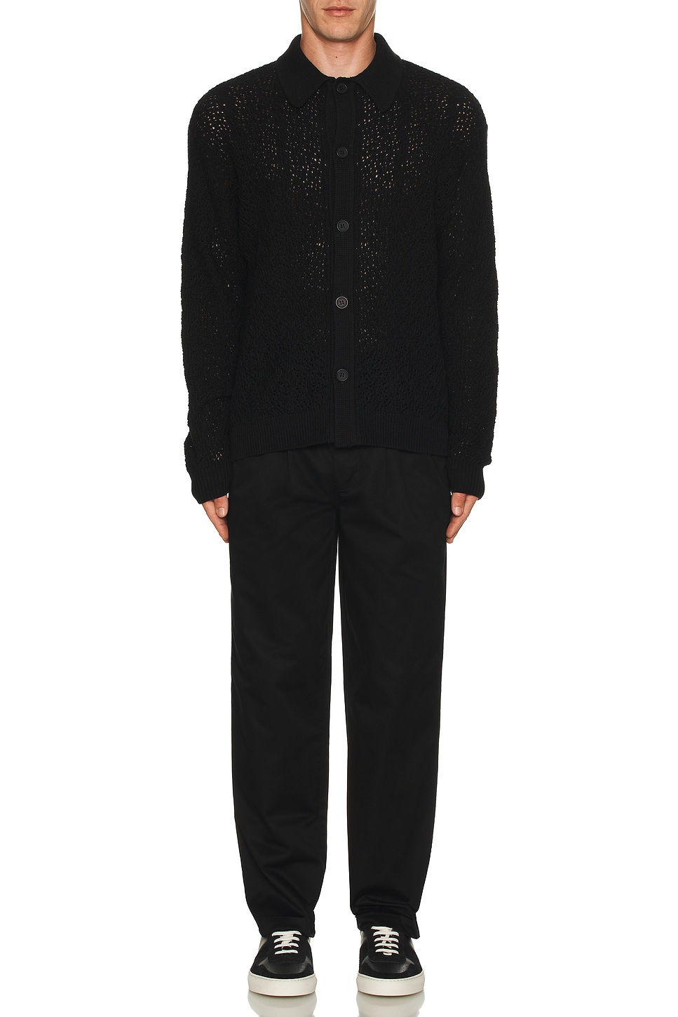 Open Knit Long Sleeve Shirt