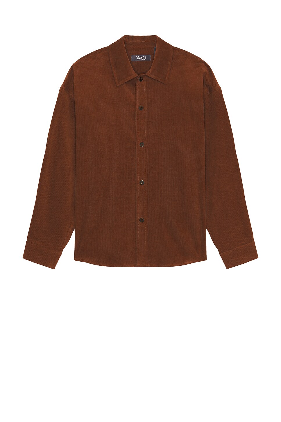 Wao Oversized Corduroy Shirt In Brown