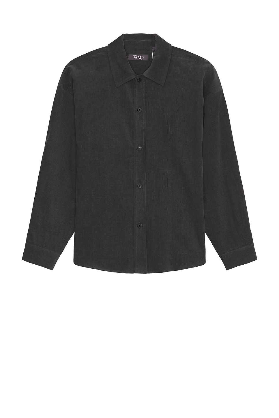 Wao Oversized Corduroy Shirt In Charcoal