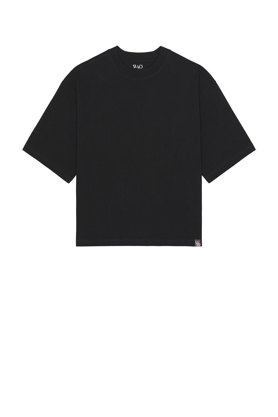 Image 1 of WAO The Oversized Cropped Tee in Black
