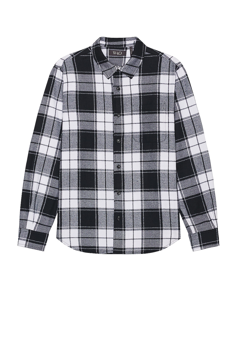 Image 1 of WAO The Flannel Shirt in black & white
