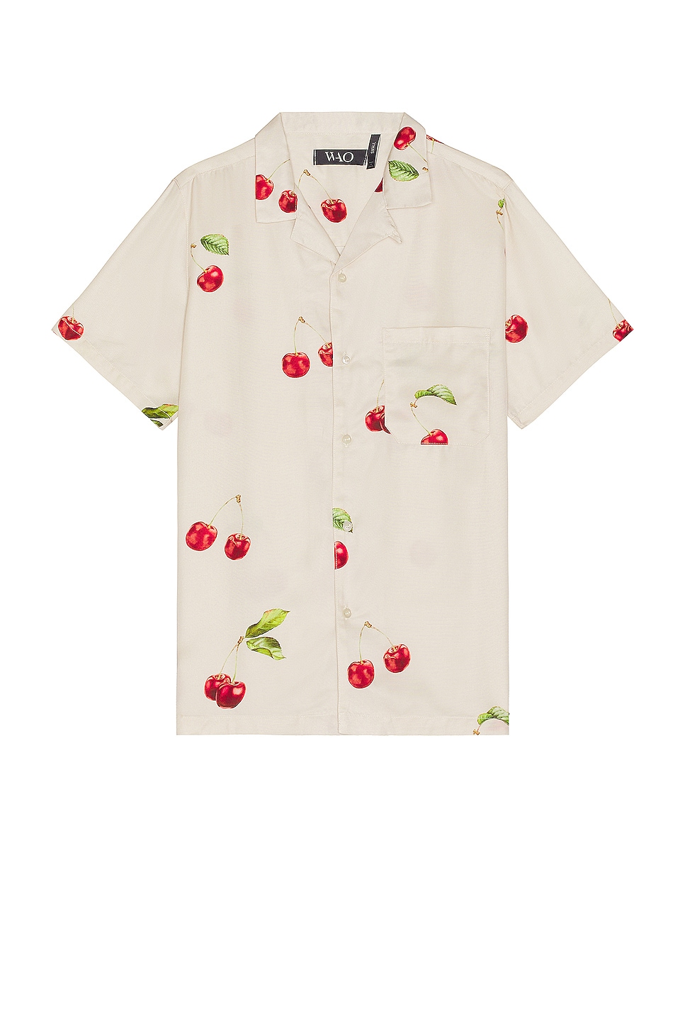 Image 1 of WAO The Camp Shirt in off white & red