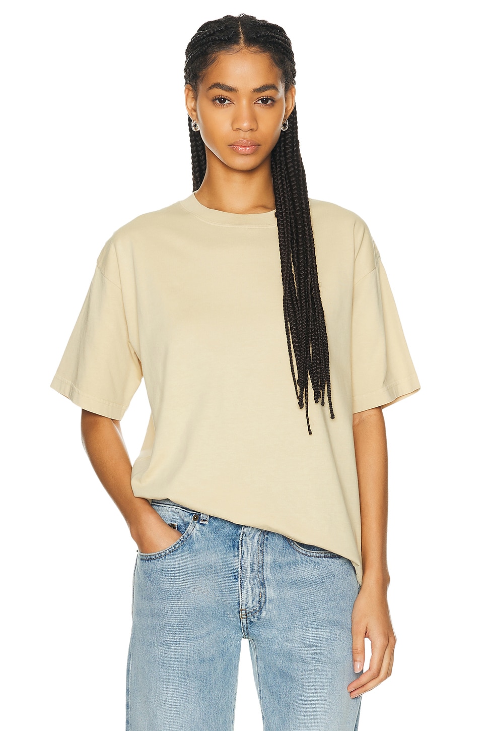 Image 1 of WAO The Relaxed Tee in Light Brown