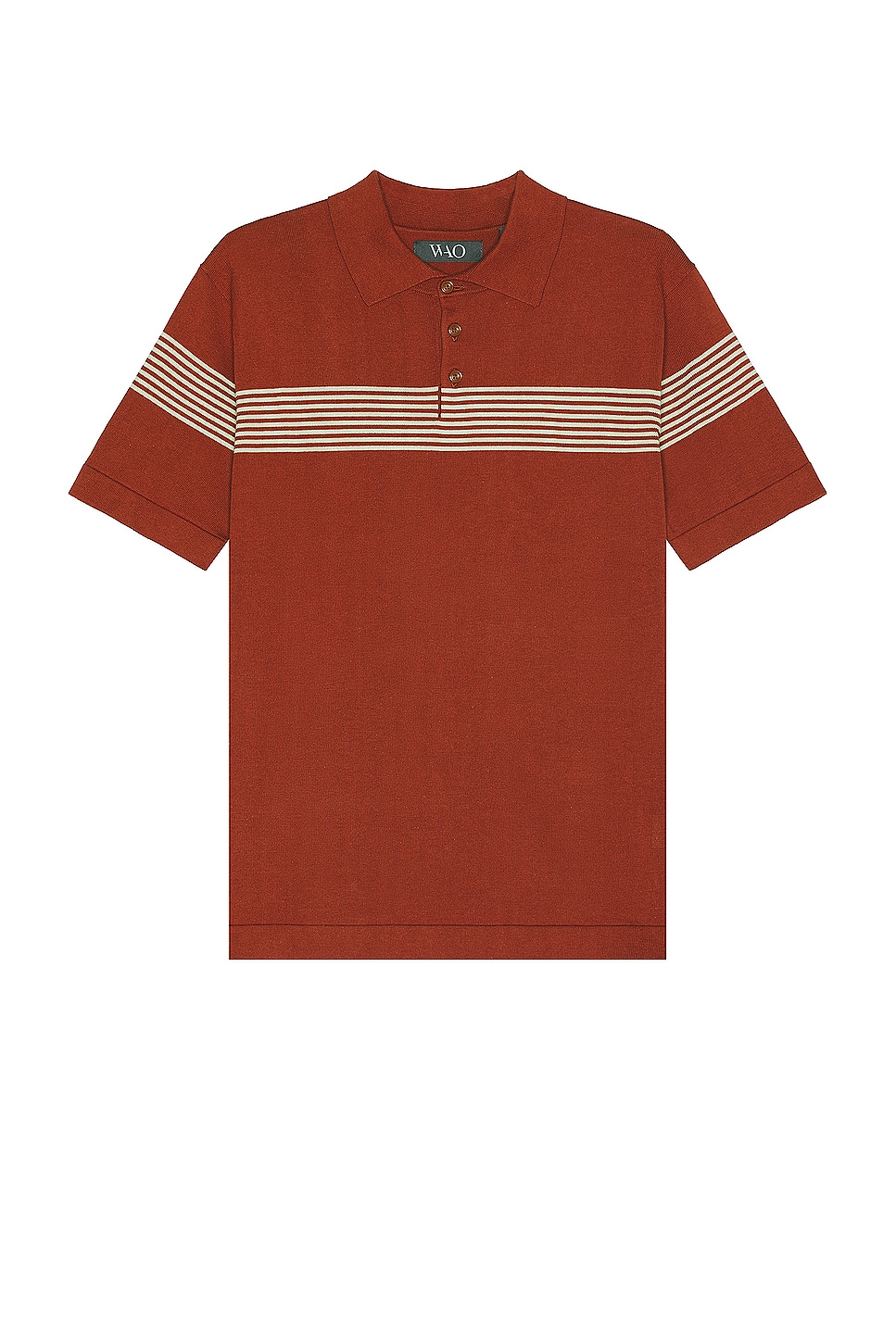Chest Stripe Polo in Red