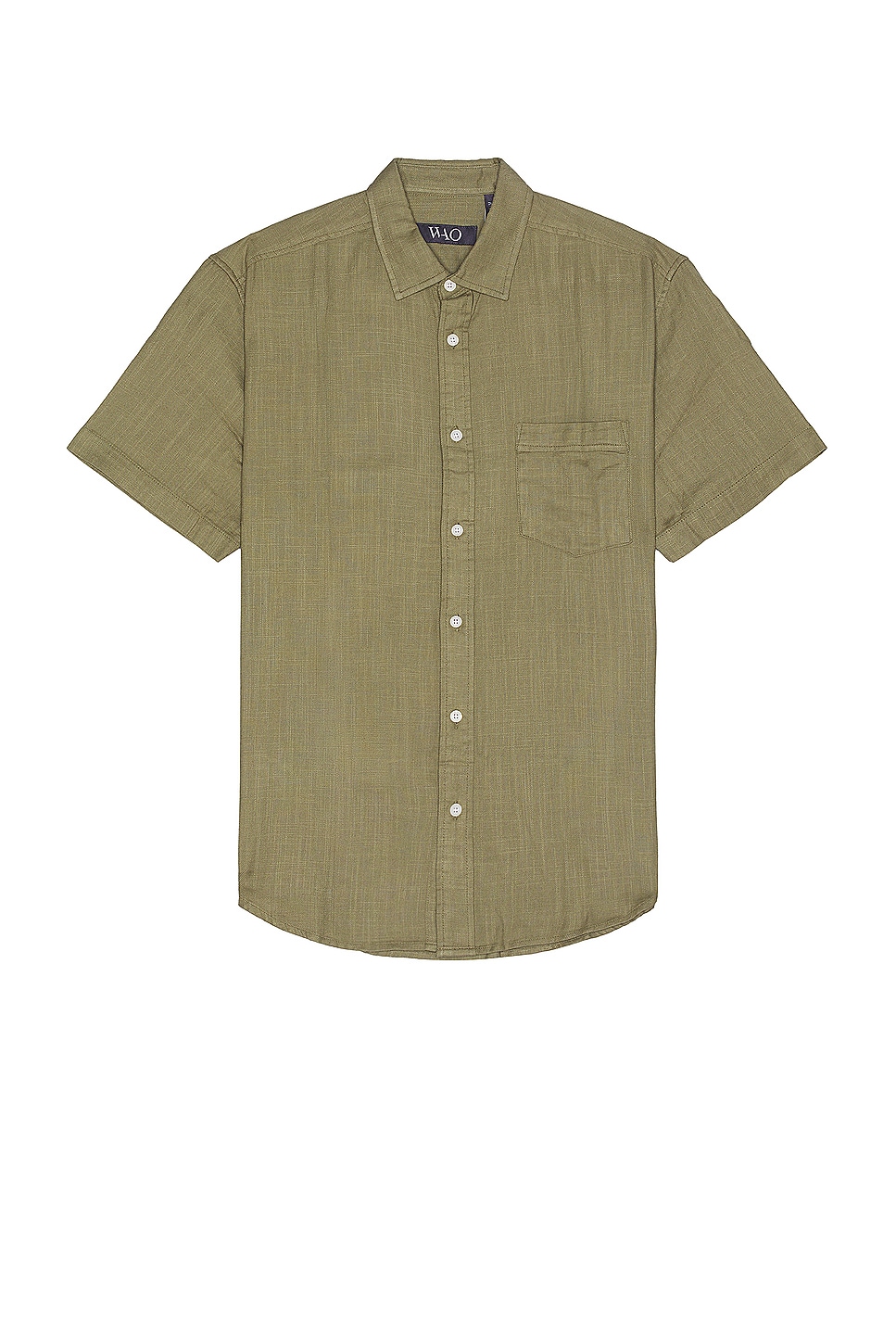 Image 1 of WAO Short Sleeve Slub Shirt in Sage