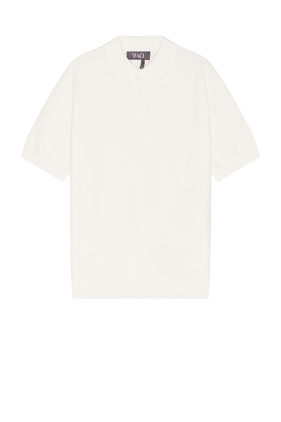 Image 1 of WAO Textured Polo in Ivory