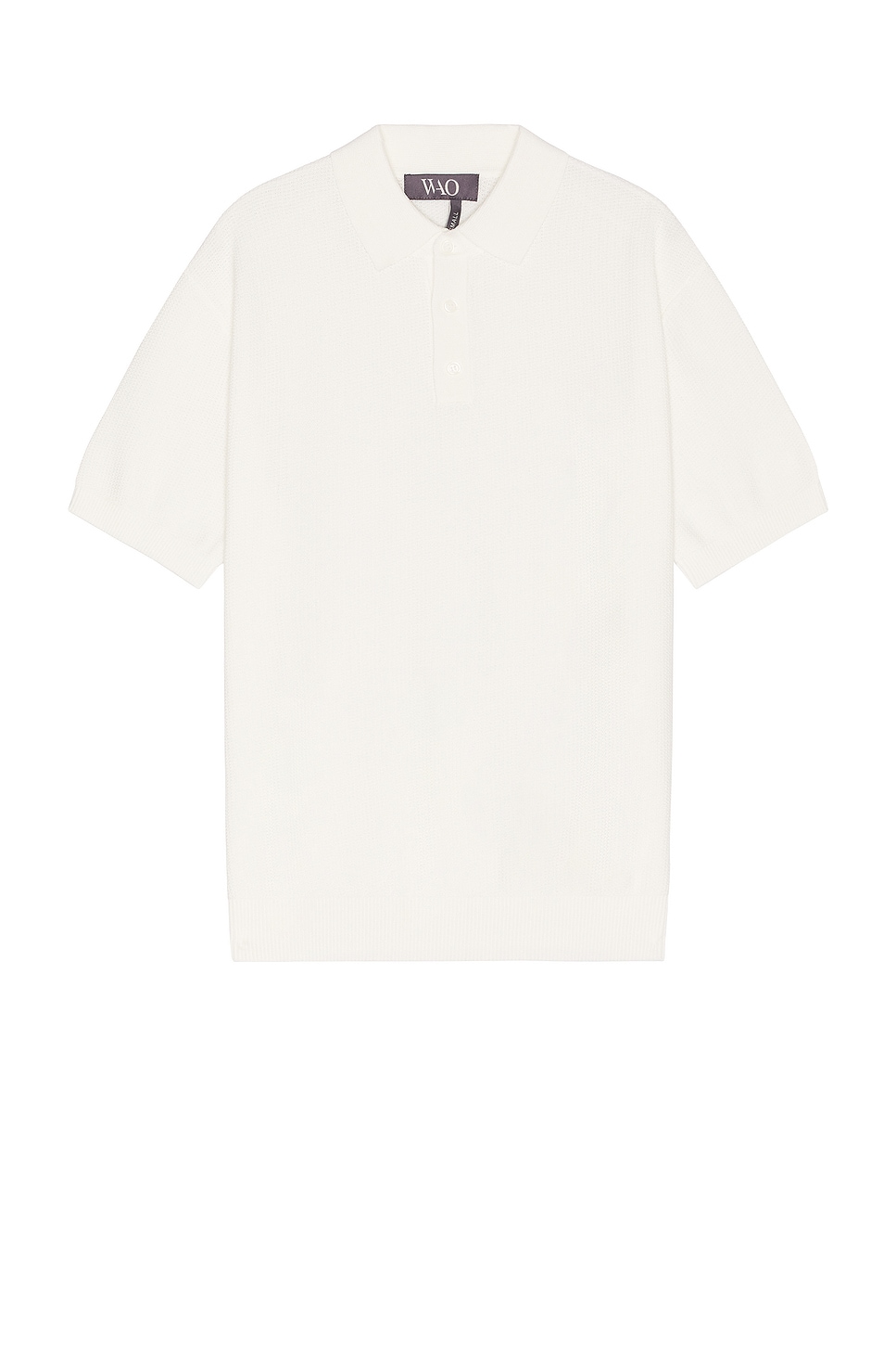 Image 1 of WAO Textured Polo in Ivory